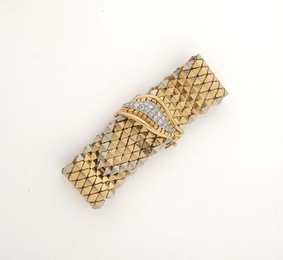 Bracelet ceinture en or jaune (750) à motifs...