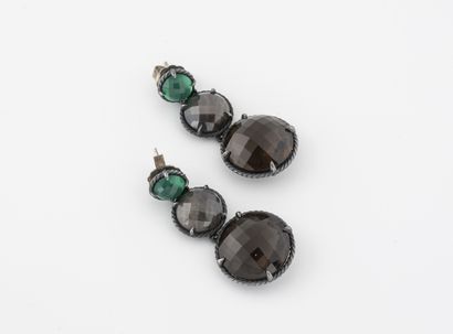 DAVID YURMAN
Pair of blackened silver (min....