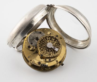 POIDEVIN à Littry
Pocket watch with cock...