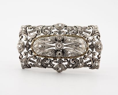 Broche rectangulaire en argent (min. 800)...