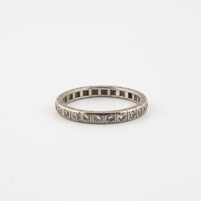 American wedding band in white gold (750)...