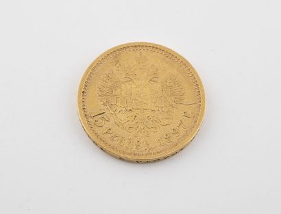 RUSSIE
Une pièce de 15 roubles or, 1897.

Poids...