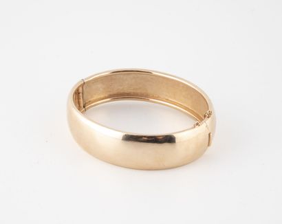 Bracelet flat rush pink gold (750) opening...