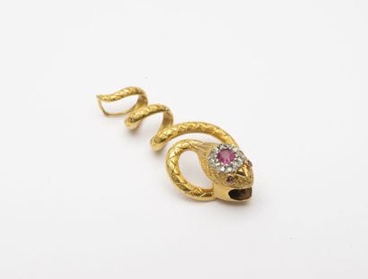 Yellow gold (750) watch necklace featuring...