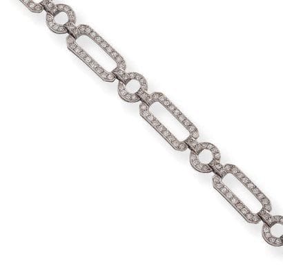 Articulated bracelet in platinum (850) and...