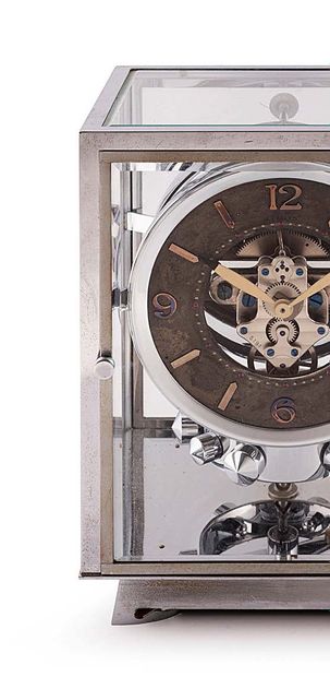 ATMOS
Chromed metal cage clock.
Signed silvered...