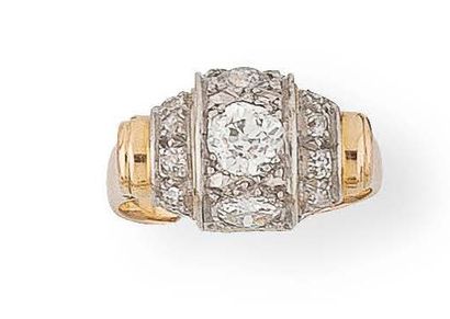 Yellow gold (750) and platinum (850) architectural...