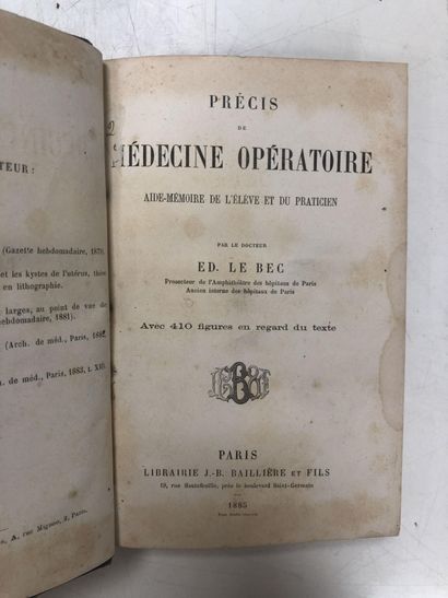 2 vols. :

- Ed. LE BEC

Précis de Médecine...