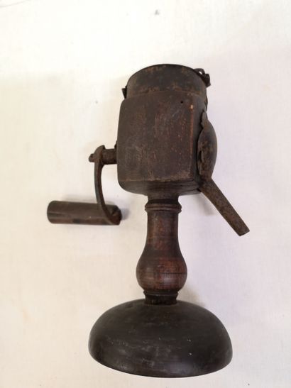 Spice mill, called elephant trunk, in stained...