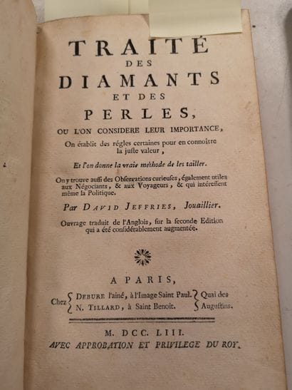 David JEFFRIES, Jouaillier
Treatise of Diamonds...