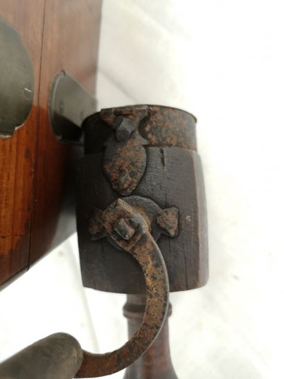 Spice mill, called elephant trunk, in stained...