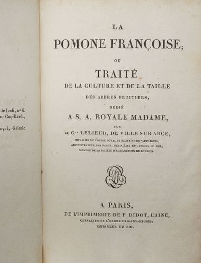 Botanique ou Horticulture
4 vols. : 

- Count...