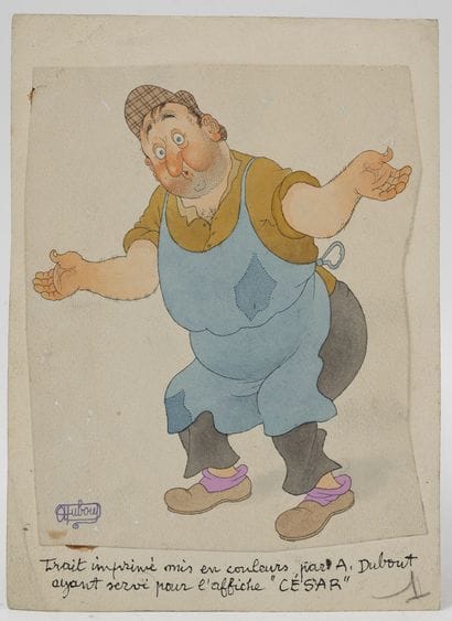 Albert DUBOUT (1905-1976)
César.

Mixed media...