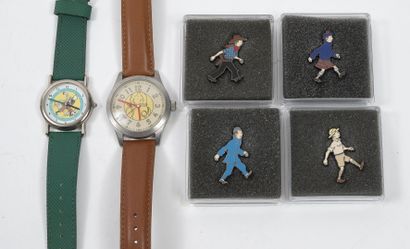 HERGE, MOULINSART
Lot comprenant :

-2 montres...