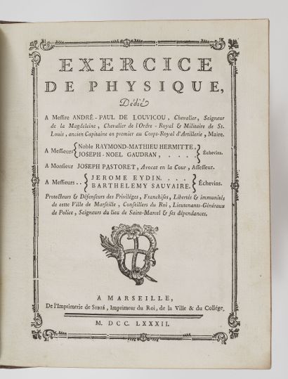 EXERCICE DE PHYSIQUE
Dedicated to Messire...