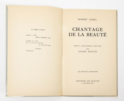 LEBEL (Robert)
Blackmail of beauty. 

Small...