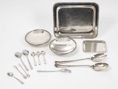 Lot of metal or silver plated metal including:...