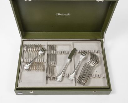 CHRISTOFLE
Set of silver plated cutlery,...