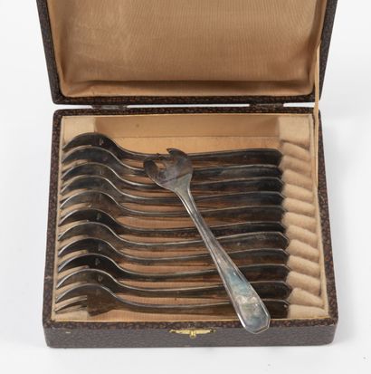 Lot in silver plated metal including : 

-...