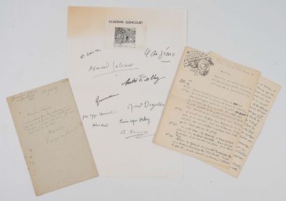 Académie GONCOURT.
About 75 letters or pieces,...