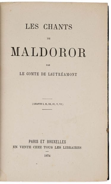 LAUTRÉAMONT, Isidore DUCASSE, dit comte de...