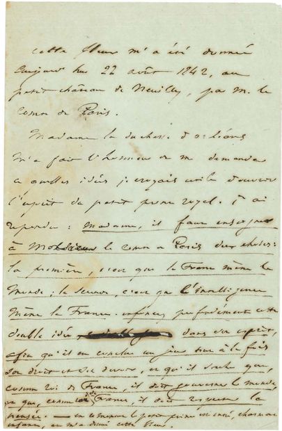 HUGO Victor (1802-1885).
AUTOGRAPHIC MANUSCRIT,...