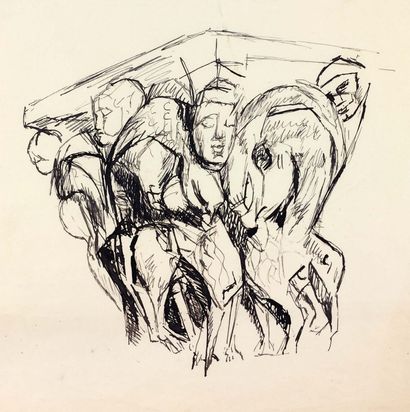 JACOB Max (1876-1944).
5 original DRAWINGS,...