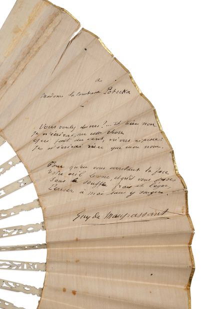 MAUPASSANT Guy de (1850-1893).
Autograph...