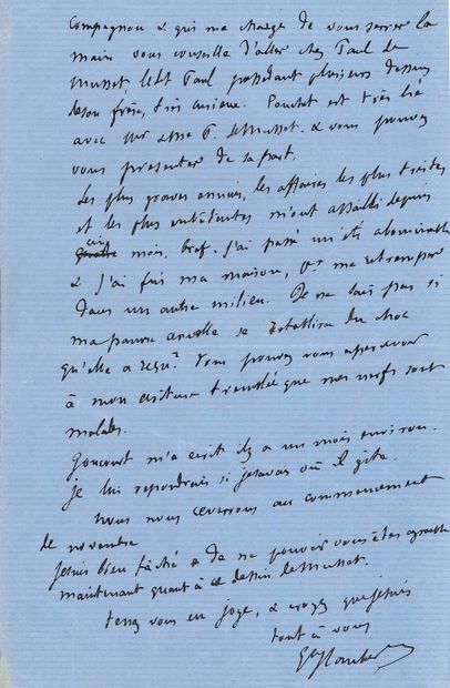 FLAUBERT Gustave (1821-1880).
L.A.S. 