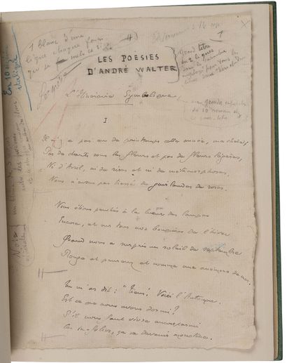 GIDE André (1869-1951).
AUTOGRAPHIC MANUSCRIPT,...