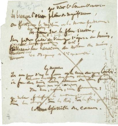 HUGO Victor (1802-1885).
5 autograph MANUSCRITS,...