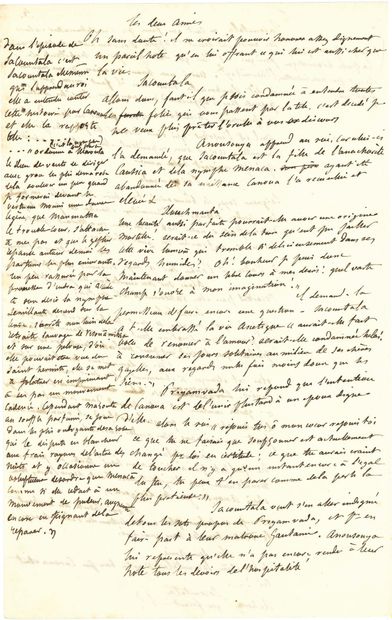 FLAUBERT Gustave (1821-1880).
autograph manuscript,...