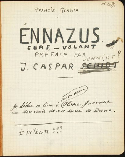 Francis PICABIA (1879-1853).
MANUSCRIT autograph...