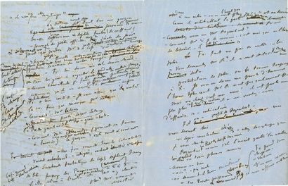 FLAUBERT Gustave (1821-1880).
2 autograph...