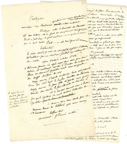 FLAUBERT Gustave (1821-1880).
autograph manuscript,...