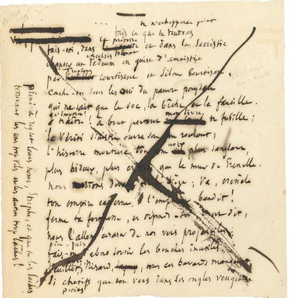 HUGO Victor (1802-1885).
5 autograph MANUSCRITS,...