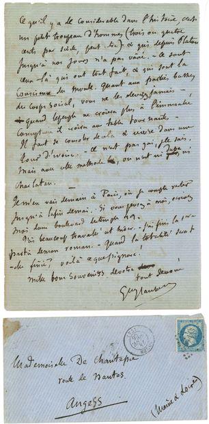 FLAUBERT Gustave (1821-1880).
L.A.S. 