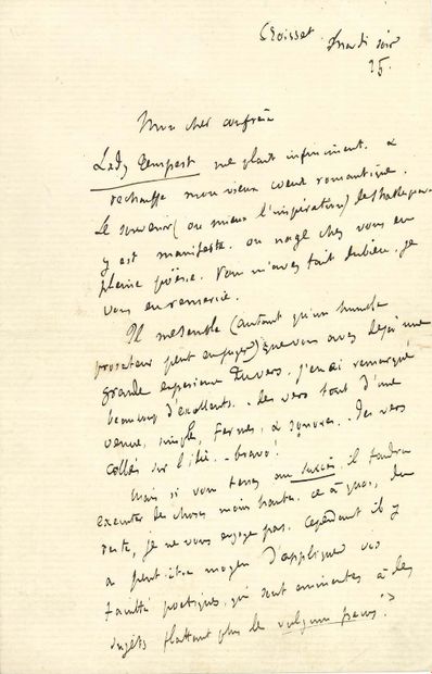 FLAUBERT Gustave (1821-1880).
L.A.S. 