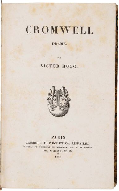 HUGO Victor (1802-1885).
Cromwell (Paris,...