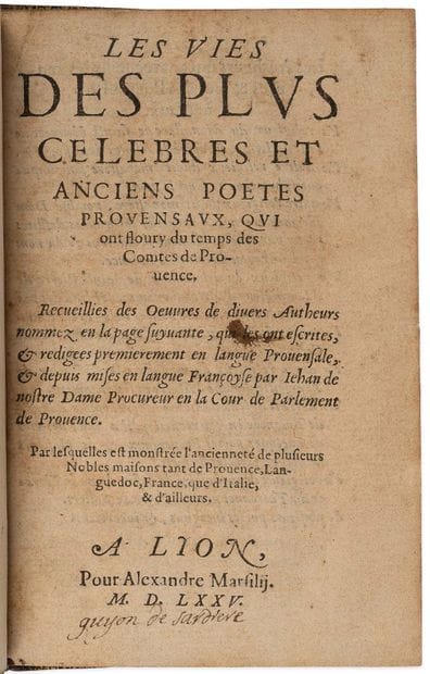NOSTREDAME Jehan de (1507 -1577).
The lives...