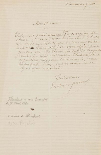 GONCOURT Edmond de (1822-1896).
L.A.S. 