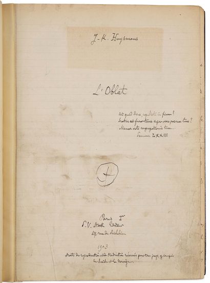 HUYSMANS Joris-Karl (1848-1907).
MANUSCRIT...