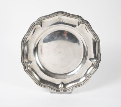 Petite coupe ovale en argent (950) ajourée...