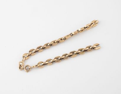 Bracelet à maille jaseron octogonale en or...