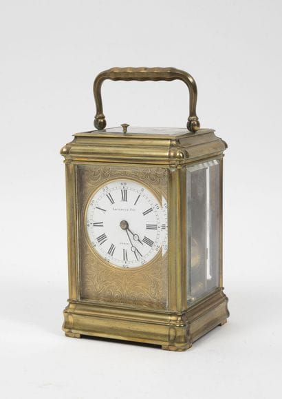 LEFEBVRE FRERES
Pendulette d'officier à cage...