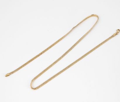 Collier chaîne maille gourmette aplatie en...