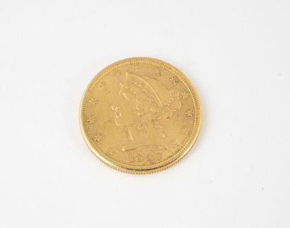 ETATS-UNIS
Pièce de 5 dollars or, 1887.

Poids...