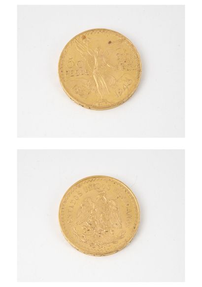 MEXIQUE
Pièce de 50 pesos or, 1821 - 1945.

Poids...