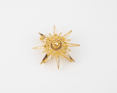Broche-pendentif étoile à huit branches en...