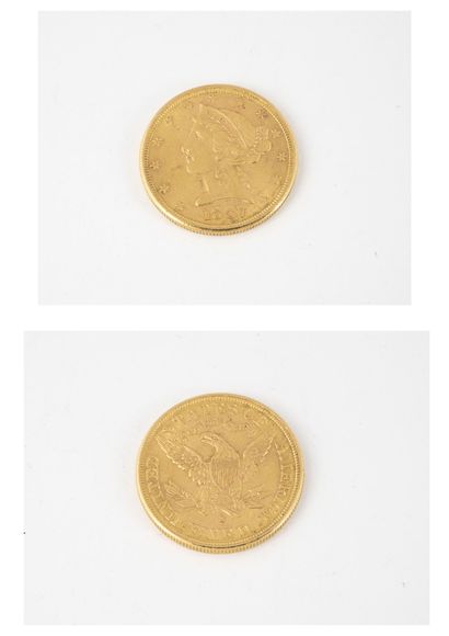 ETATS-UNIS
Pièce de 5 dollars or, 1887.

Poids...